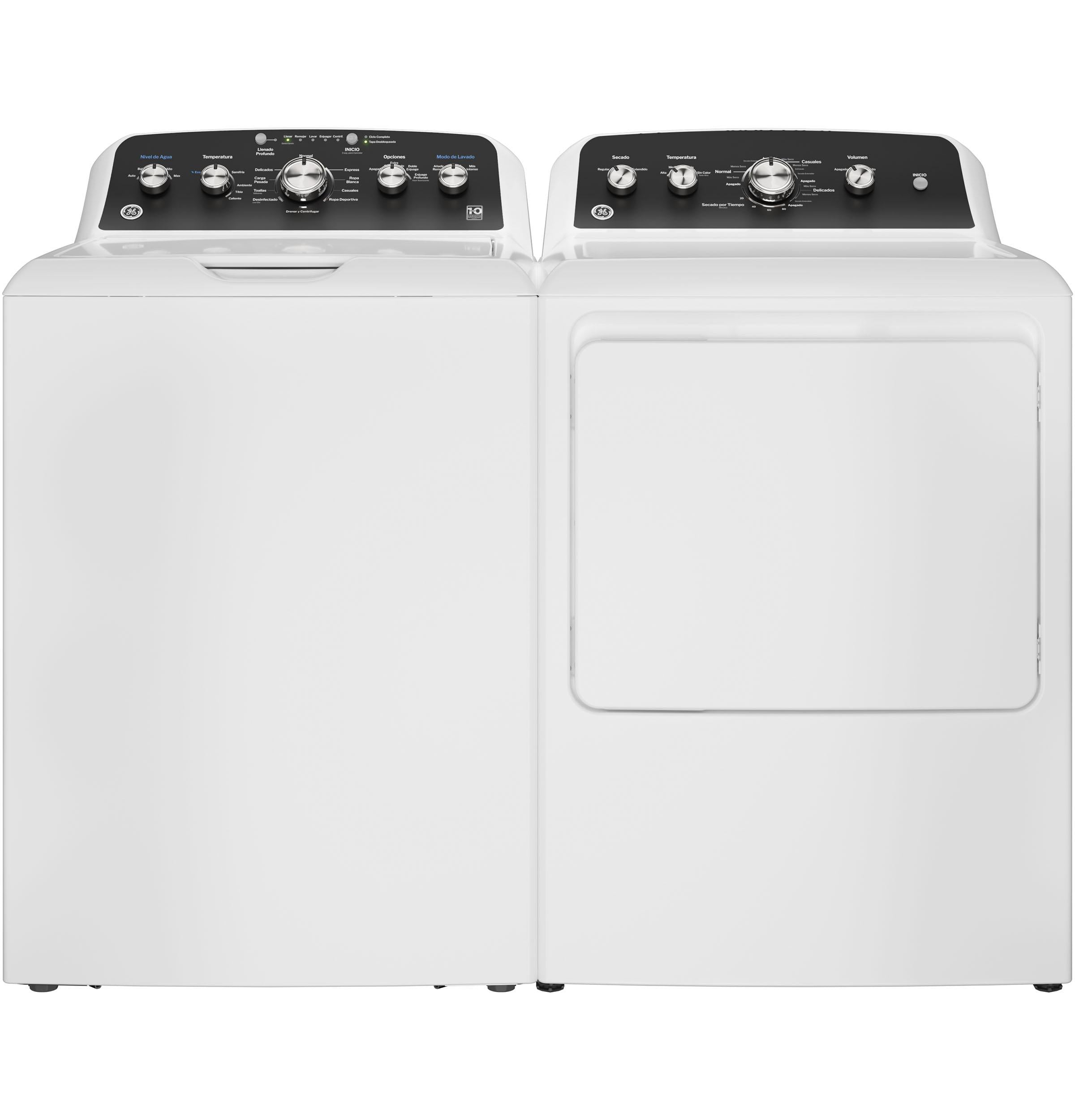 Ge Appliances ETD48GASWWB Ge® 7.2 Cu. Ft. Capacity Gas Dryer With Spanish Panel And Up To 120 Ft. Venting​