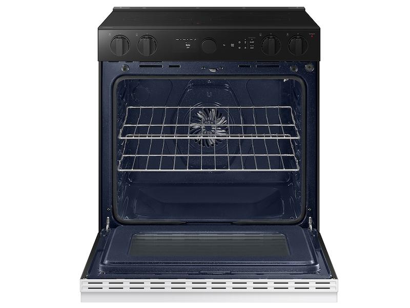 Samsung NSE6DB850012 Bespoke 6.3 Cu. Ft. Smart Slide-In Electric Range With Air Sous Vide & Air Fry In White Glass