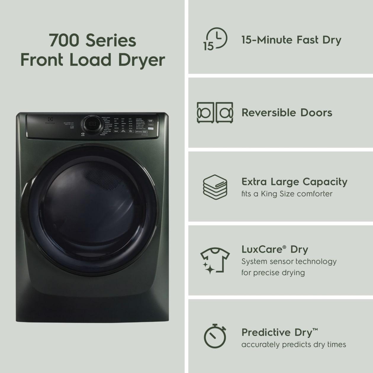 Electrolux ELFE7738AA Electrolux Front Load Perfect Steam™ Electric Dryer With Balanced Dry™ And Instant Refresh - 8.0 Cu. Ft.