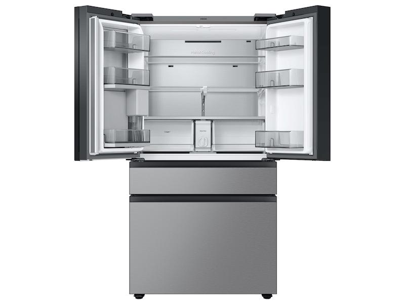 Samsung RF29BB8900QK Bespoke 4-Door French Door Refrigerator (29 Cu. Ft.) - In Charcoal Glass Top And Family Hub™ Panels With Stainless Steel Middle And Bottom Panels