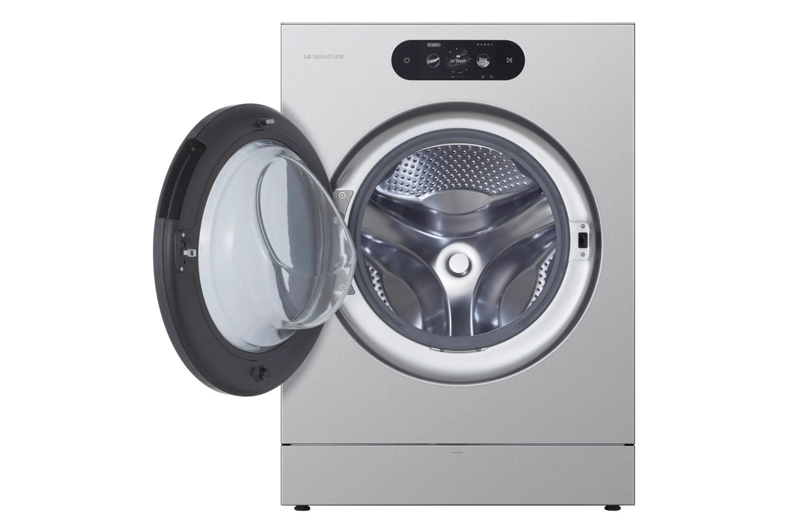 Lg WM9900HSA Lg Signature 5.8 Cu. Ft. Mega Capacity Smart Front Load Washer With Built-In Intelligence, Turbowash® 360(Degree), Ezdispense® And Touch Lcd Control
