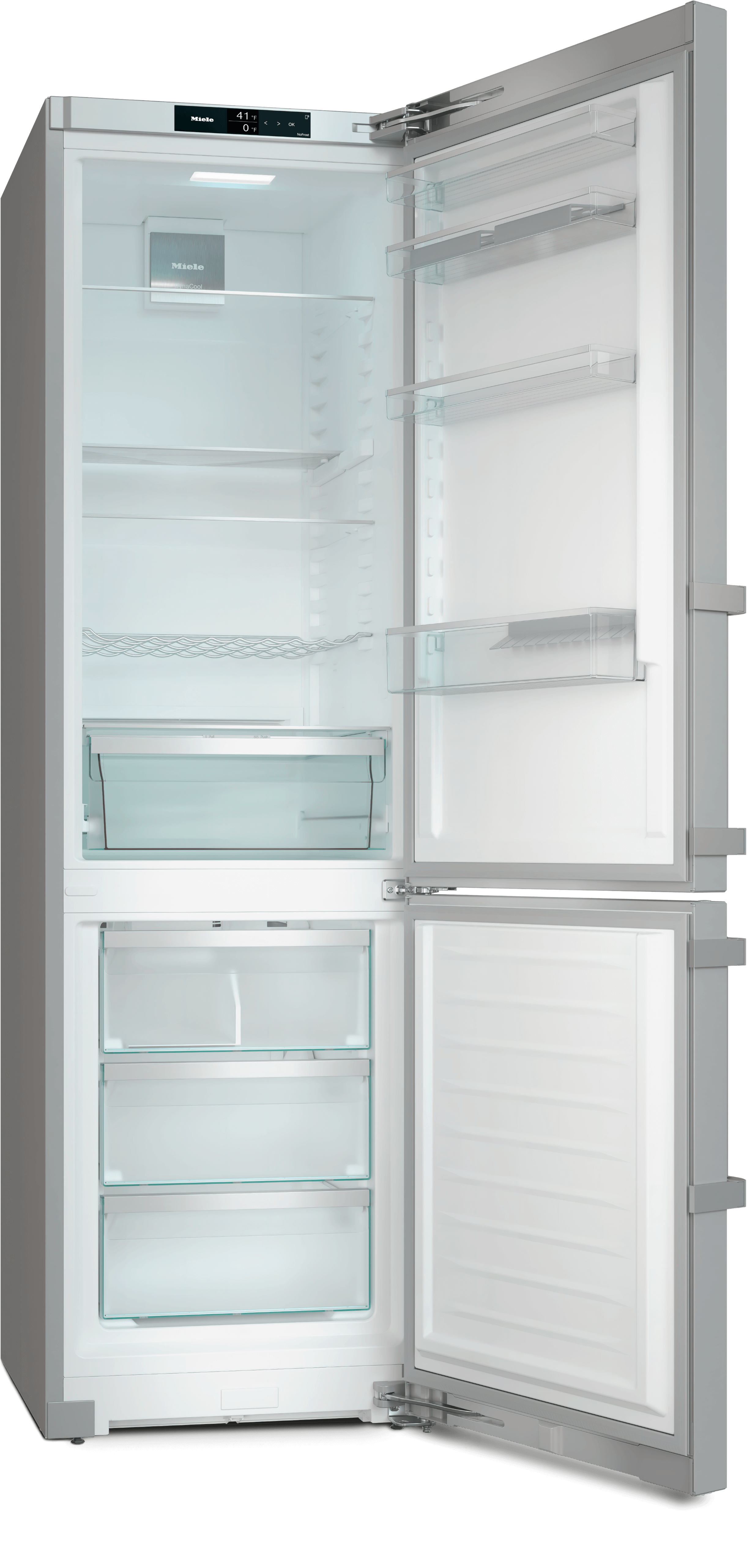 Miele KFN4799DDENA Kfn 4799 Dde Na Stainless Steel/Cleansteel - Freestanding Fridge-Freezer With Dailyfresh, Nofrost, And Icemaker For Fresh Ice Cubes Any Time.