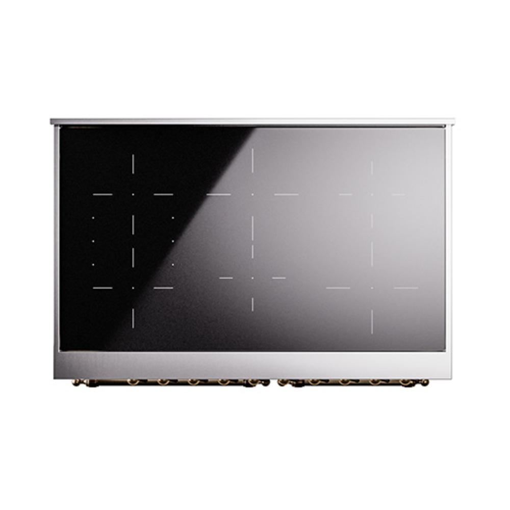 Ilve UNDI406NMPAWB Ilve Undi406Nmpawb Nostalgie Ii Noblesse 40" Induction Range (Triple Glass Door, Antique White, Burnished)