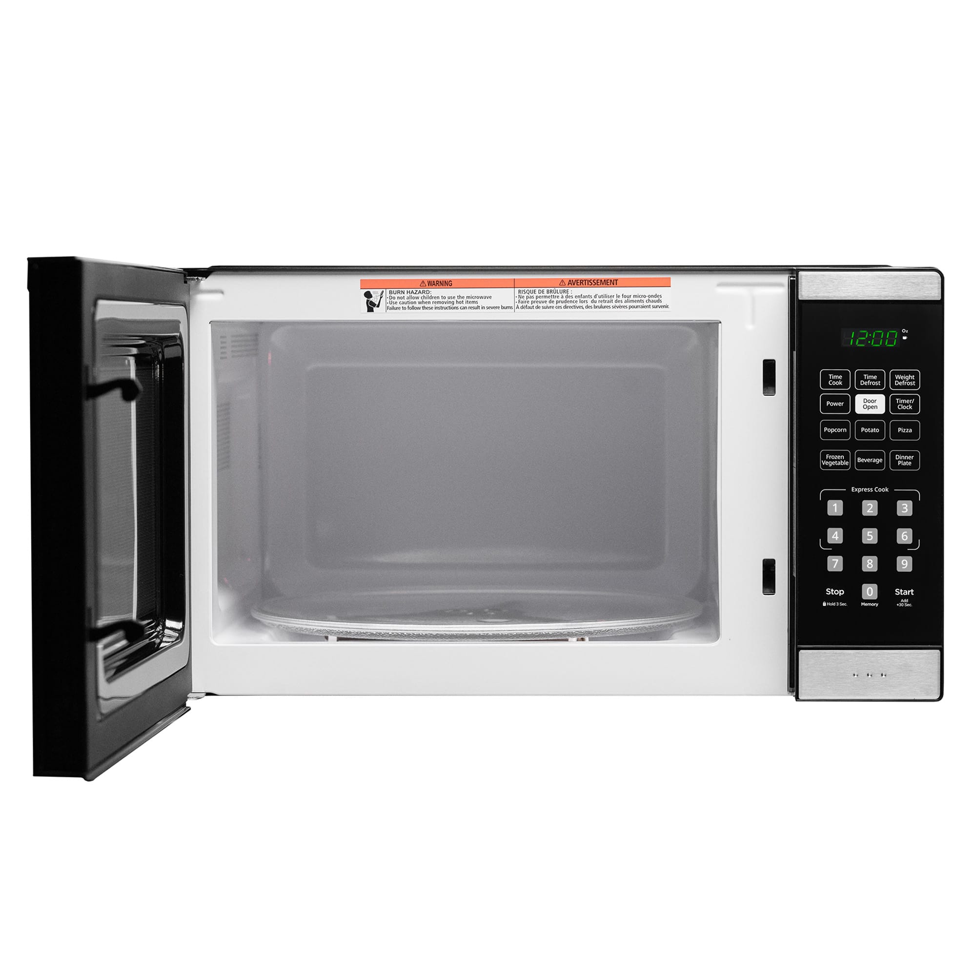 Danby DBMW1126BBS Danby 1.1 Cu. Ft. Countertop Microwave In Black And Stainless Steel