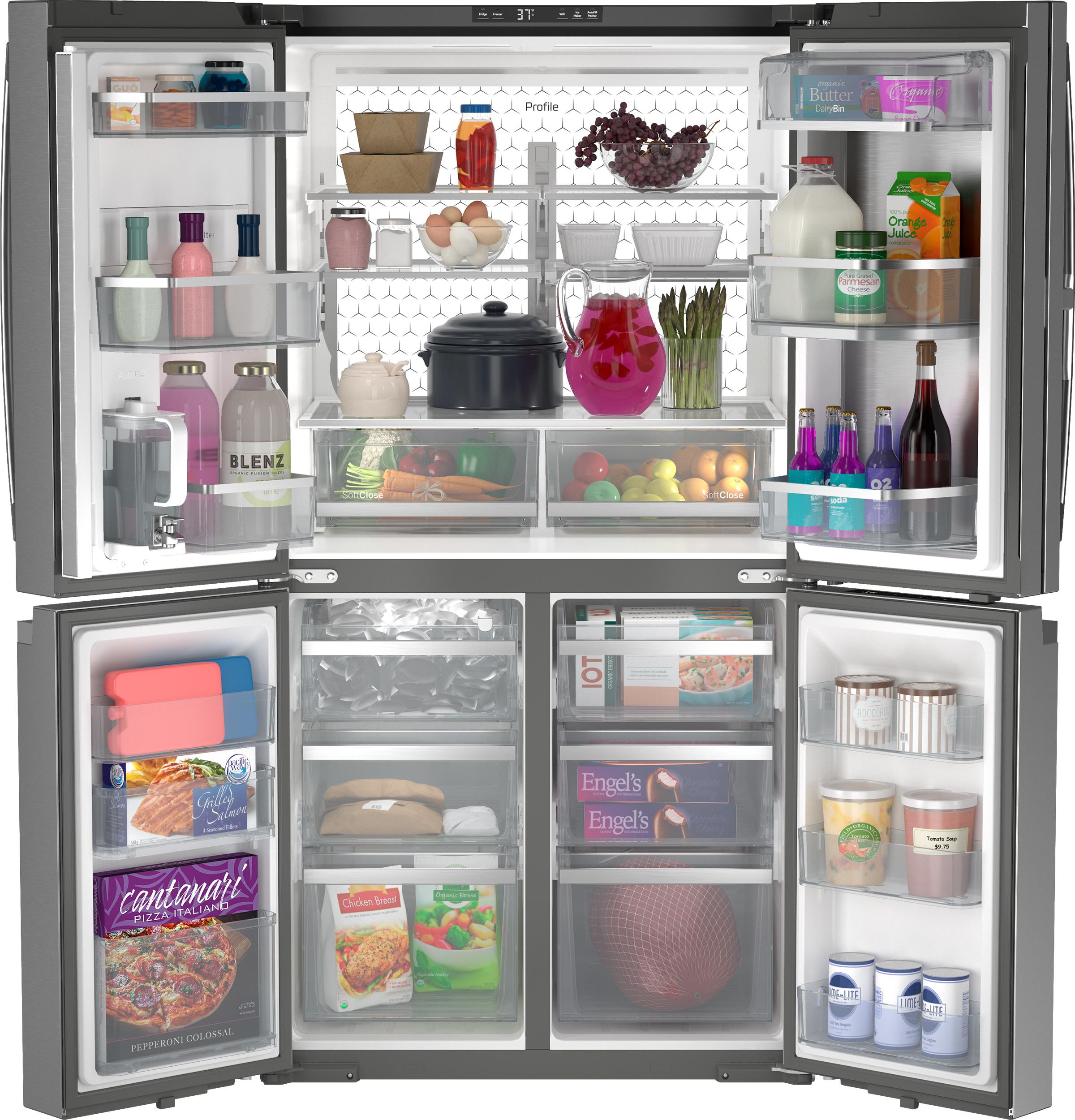 Ge Appliances PAD28BYTFS Ge Profile™ Series Energy Star® 28.4 Cu. Ft. Quad-Door Refrigerator With Dual-Dispense Autofill Pitcher