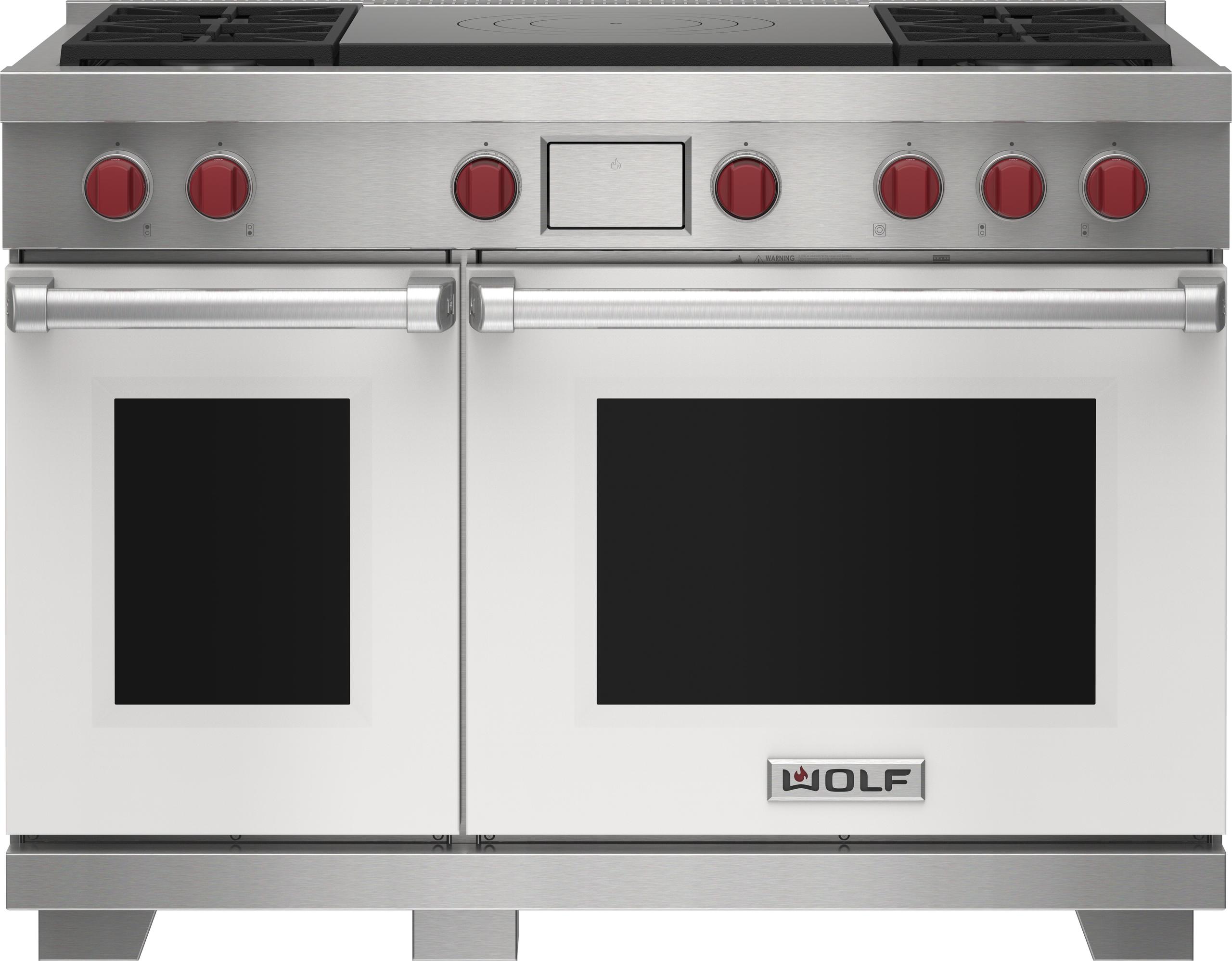 Wolf DF48450FBKP 48" Dual Fuel Range - 4 Burners And French Top