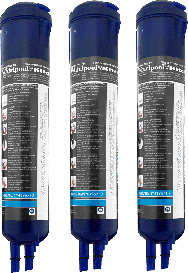 Jennair 4396710T Refrigerator Water Filter- In The Grille Push Button (3 Pack)