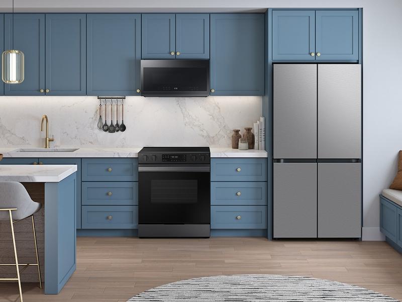 Samsung RF23DB9600QL Bespoke Counter Depth 4-Door Flex™ Refrigerator (23 Cu. Ft.) With Beverage Center ™ In Stainless Steel - (With Customizable Door Panel Colors)
