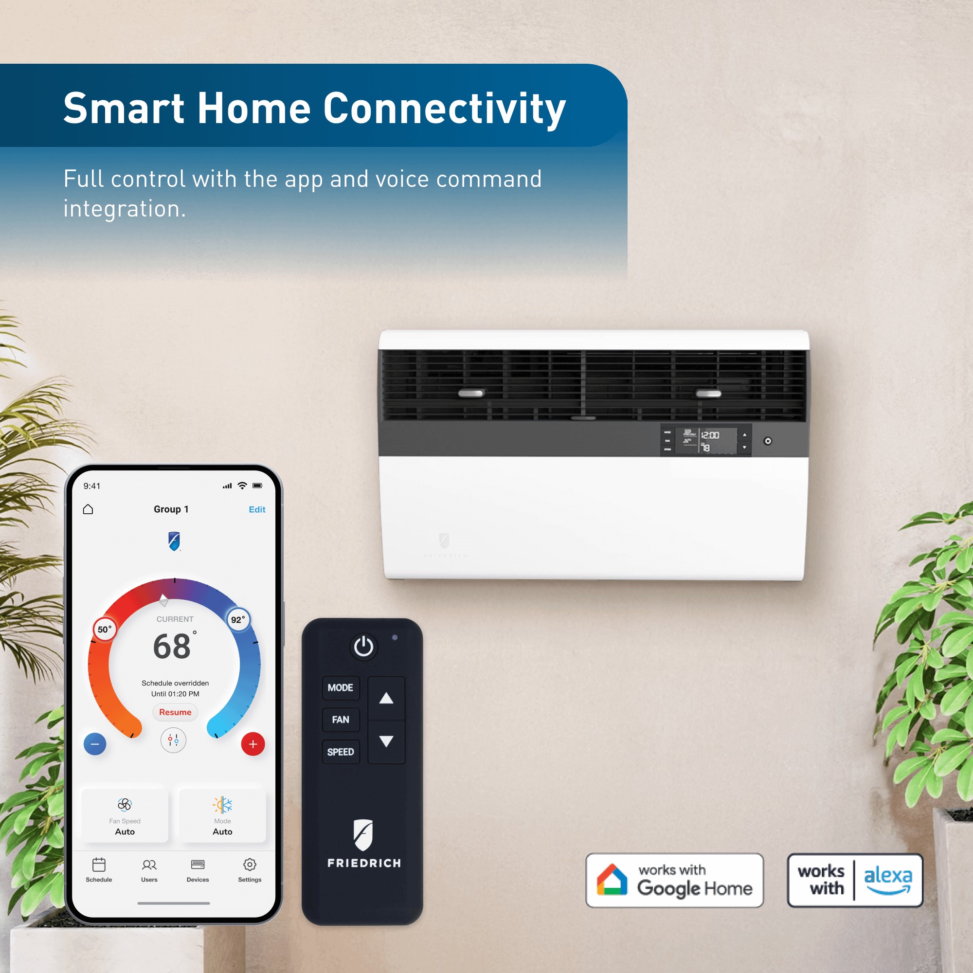 Friedrich KHVM24B34A Friedrich K Hl Inverter 24,000 Btu 230V Smart Window/Wall Air Conditioner With Heat Pump
