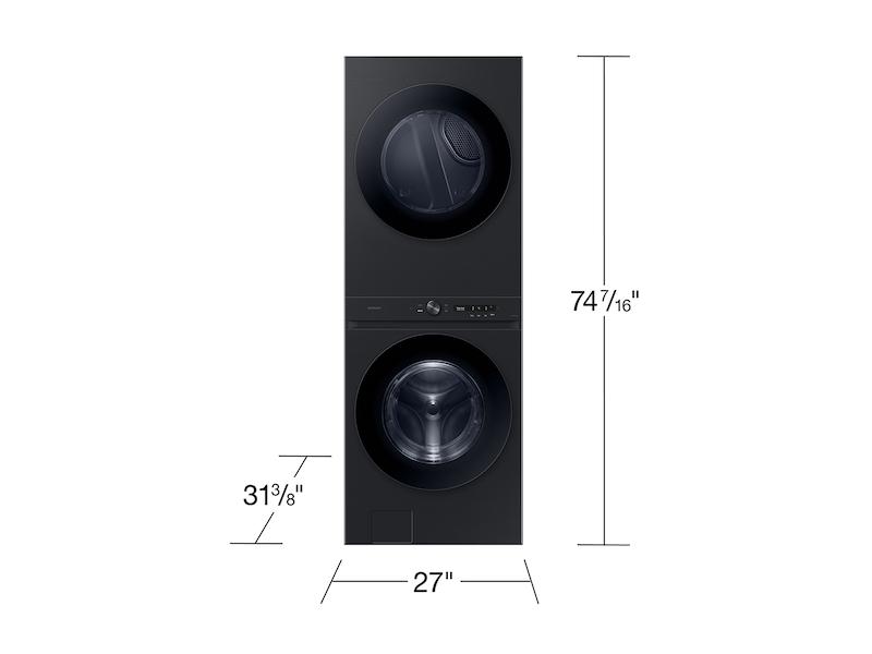 Samsung WH46DBH500GV Bespoke 4.6 Cu. Ft. Ai Laundry Hub™ Large Capacity Single Unit Washer With Flex Auto Dispense System And 7.6 Cu. Ft. Gas Dryer In Brushed Black
