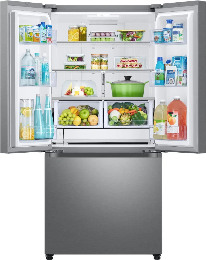 Samsung RF25C5151SR 25 Cu. Ft. 33" 3-Door French Door Refrigerator With Dual Auto Ice Maker In Stainless Steel