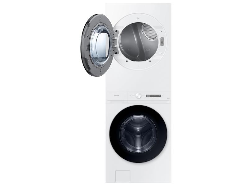 Samsung WH46DBH100GW Bespoke 4.6 Cu. Ft. Ai Laundry Hub™ Large Capacity Single Unit Washer With Steam Wash And 7.6 Cu. Ft. Gas Dryer In White
