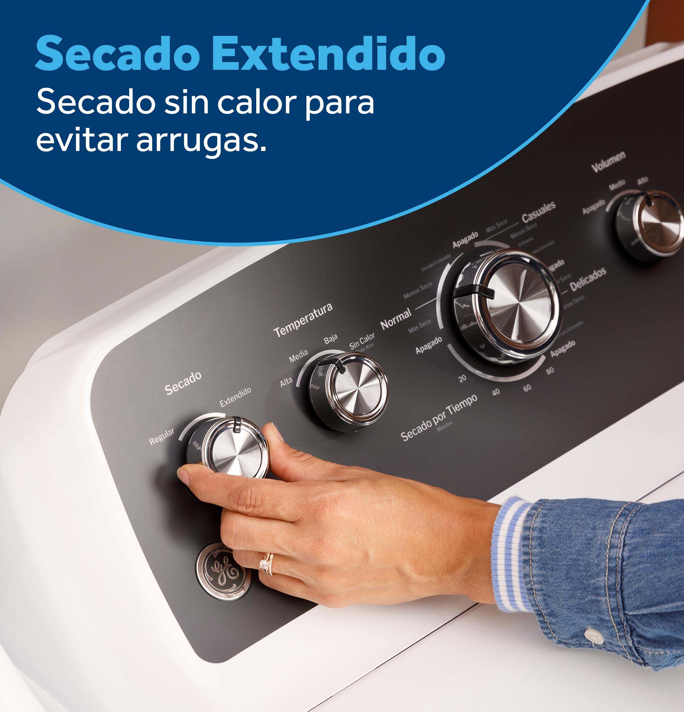 Ge Appliances ETD48GASWWB Ge® 7.2 Cu. Ft. Capacity Gas Dryer With Spanish Panel And Up To 120 Ft. Venting​