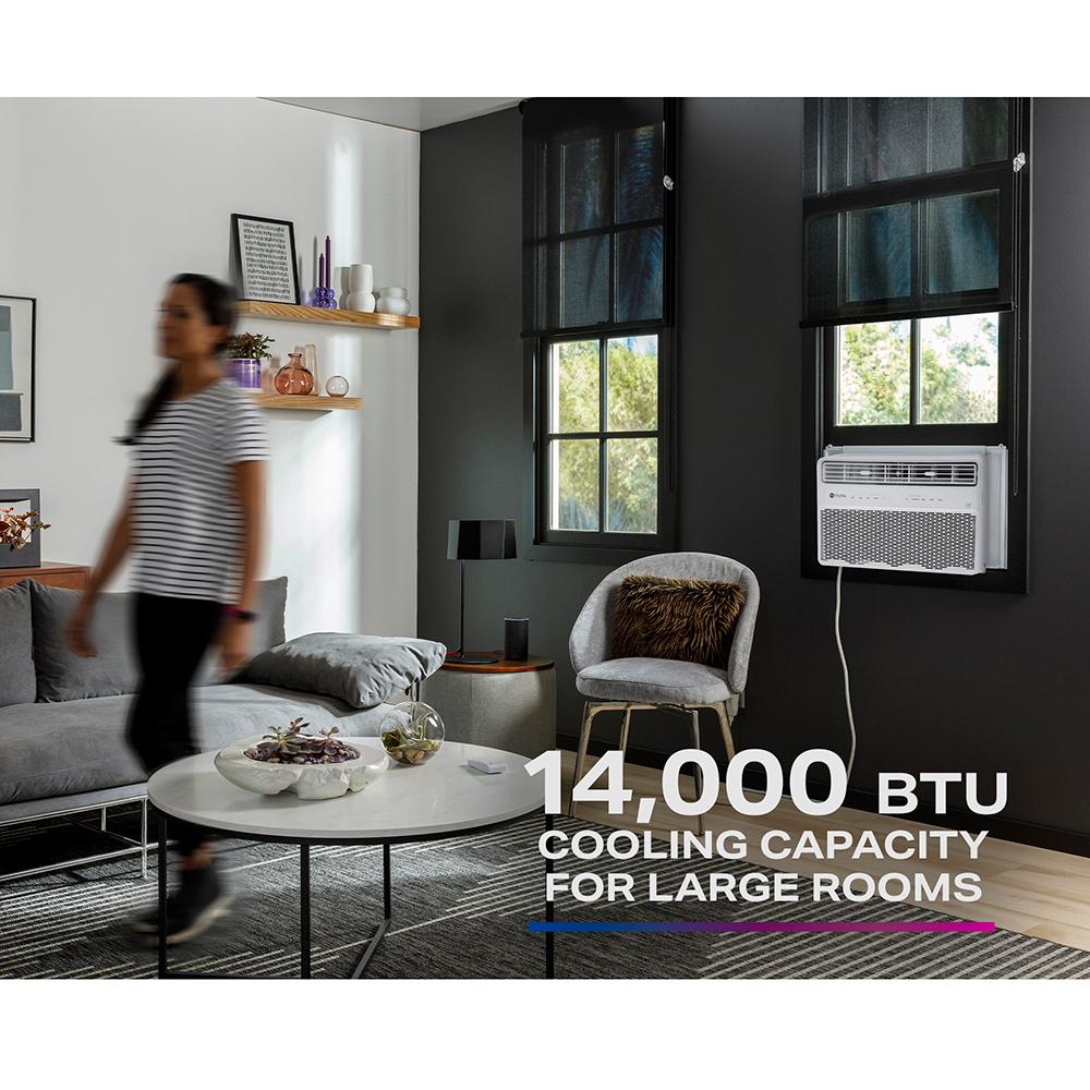 Ge Appliances PWDV14WWF Ge Profile™ Energy Star® 14,000 Btu Inverter Smart Ultra Quiet Window Air Conditioner For Large Rooms Up To 700 Sq. Ft.