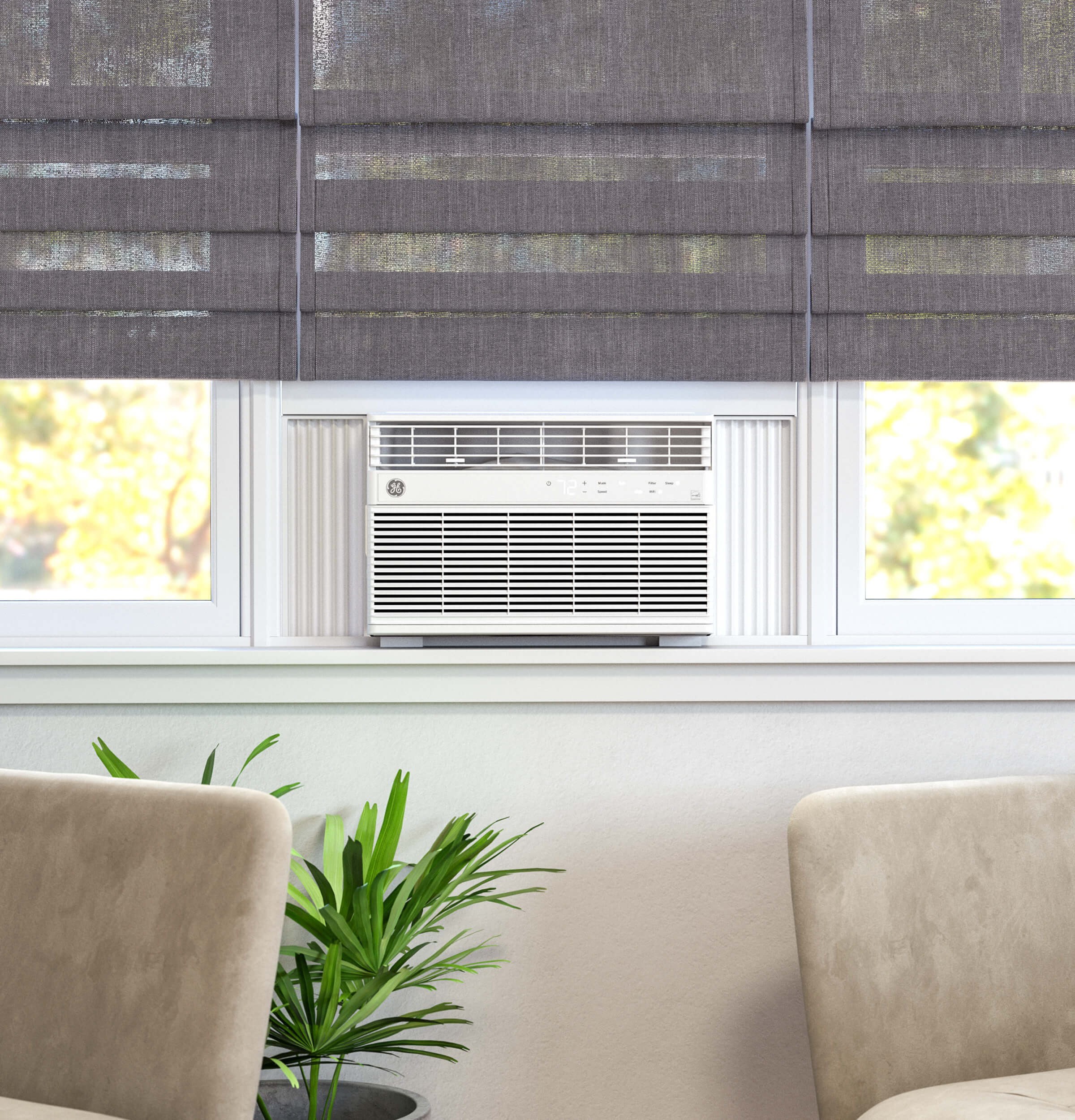 Ge Appliances AHEK14AC Ge® Energy Star® 14,000 Btu Smart Electronic Window Air Conditioner For Large Rooms Up To 700 Sq. Ft.