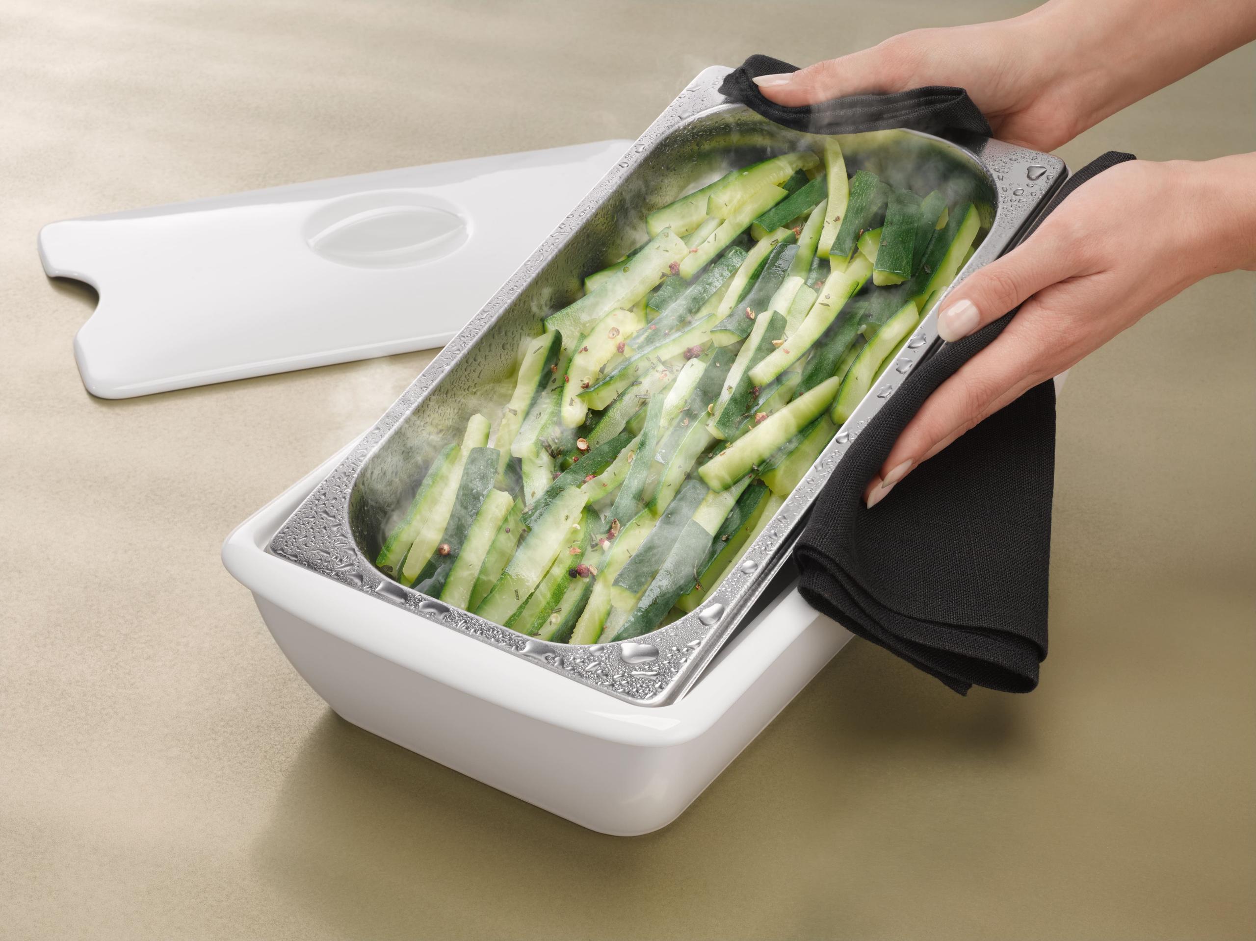 Miele DGSE1 Serving Dish For Steam Oven Pan - Food Served In Style, Enjoyed Hot.