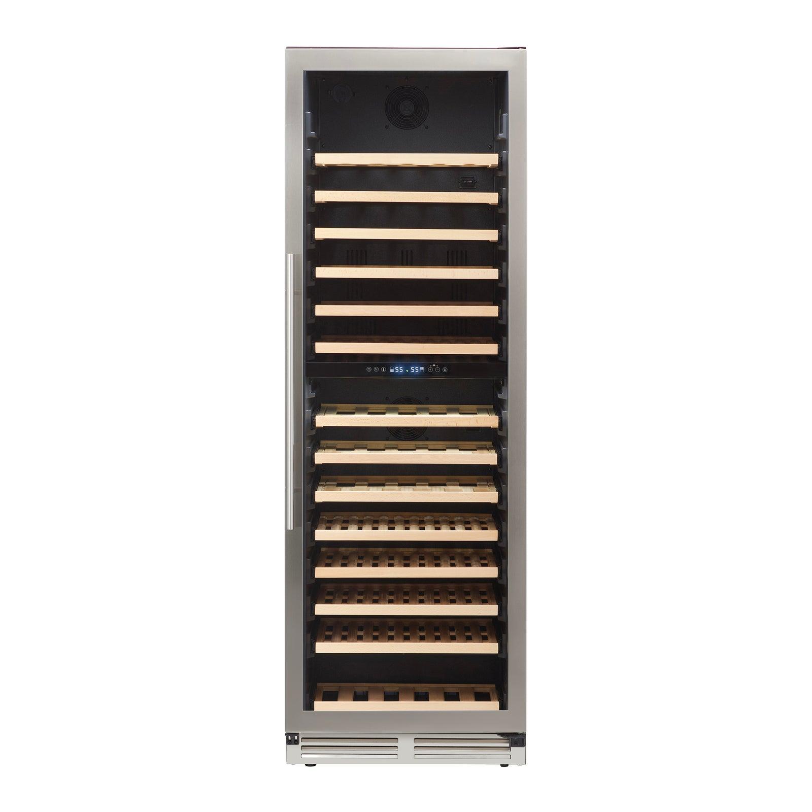 Avanti WCD165DZ3S Avanti 163 Bottle Designer Series Dual-Zone Wine Cooler - Stainless Steel / 163 Bottles