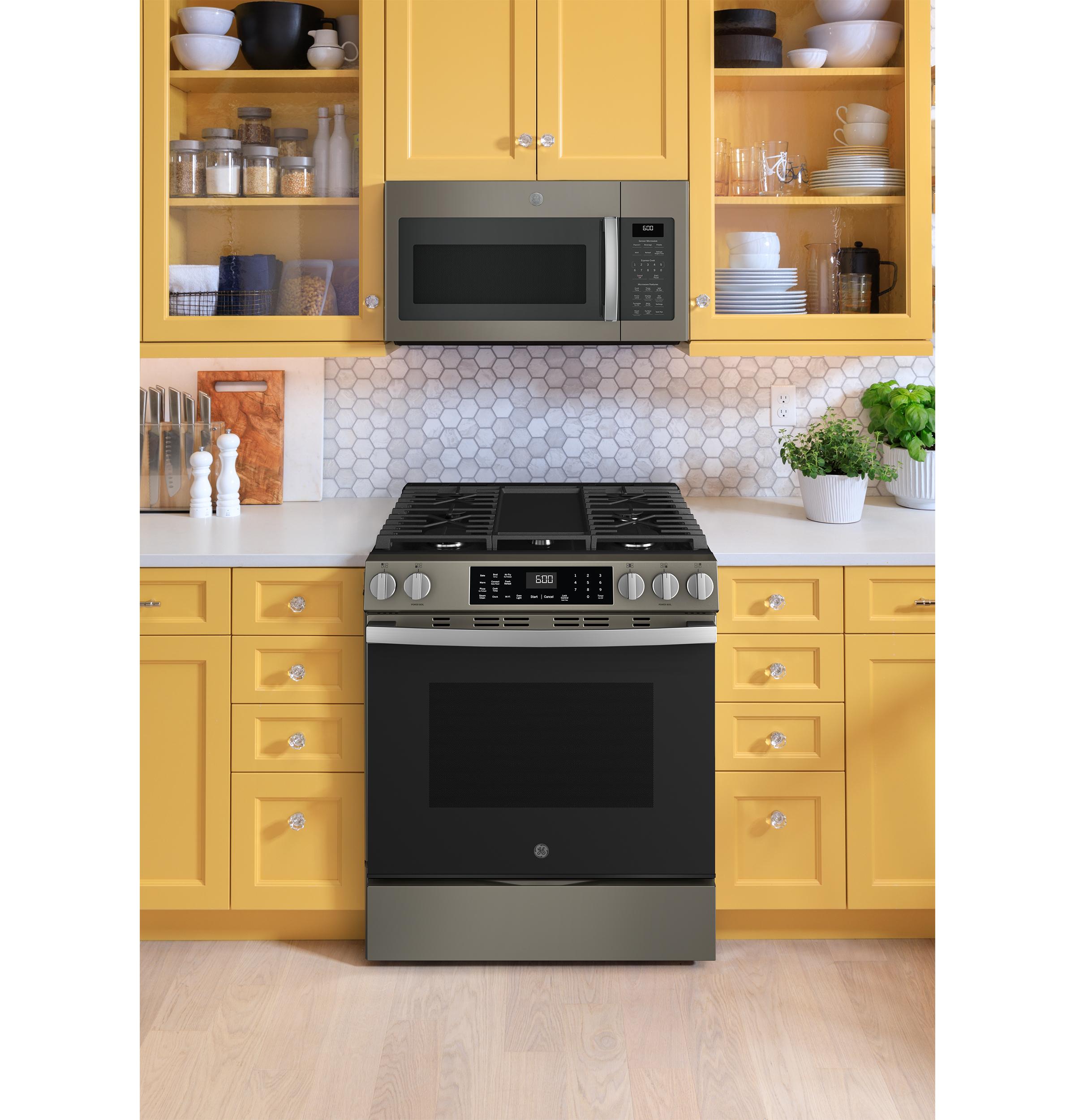 Ge Appliances GGS600AVES Ge® 30" Slide-In Front-Control Convection Gas Range With No Preheat Air Fry And Easywash™ Oven Tray