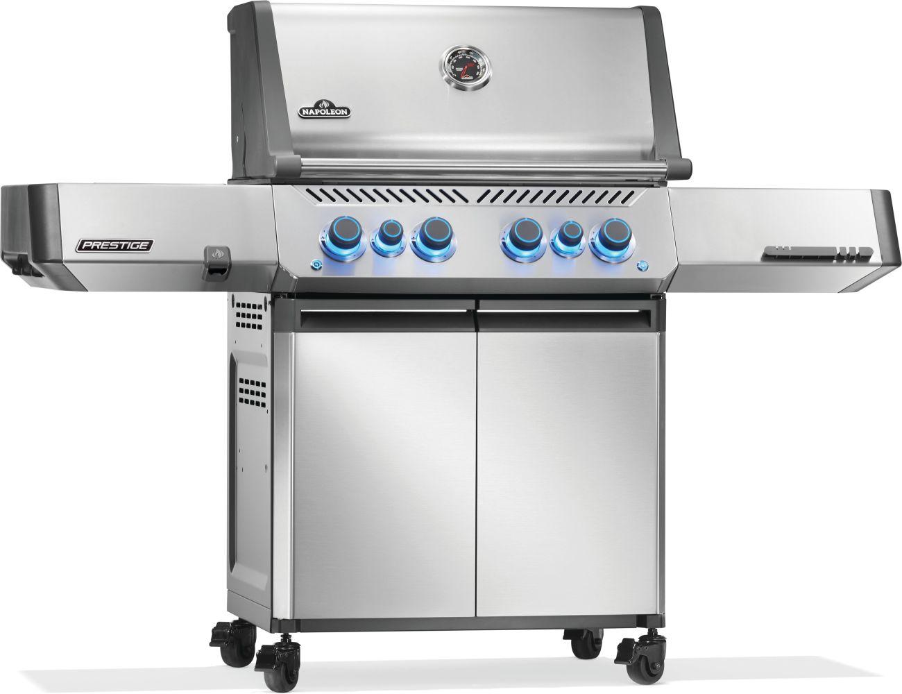 Napoleon Bbq P500VRSIBNSS Prestige 500 Rsib With Infrared Side And Rear Burner , Natural Gas, Stainless Steel