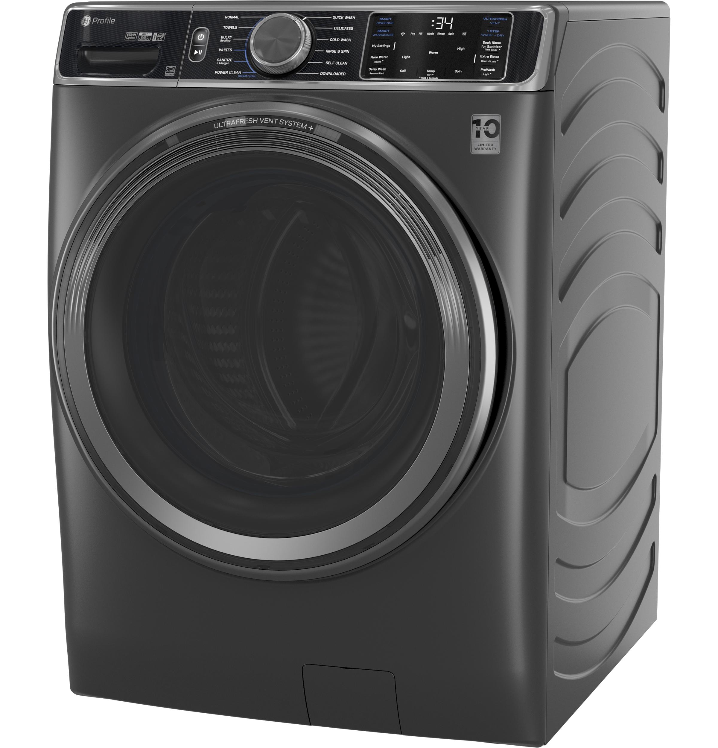 Ge Appliances PFW955SPWDS Ge Profile™ 5.5 Cu. Ft. Capacity Smart Front Load Energy Star® Steam Washer With Ultrafresh Vent System+ And Smart Wash & Smart Rinse