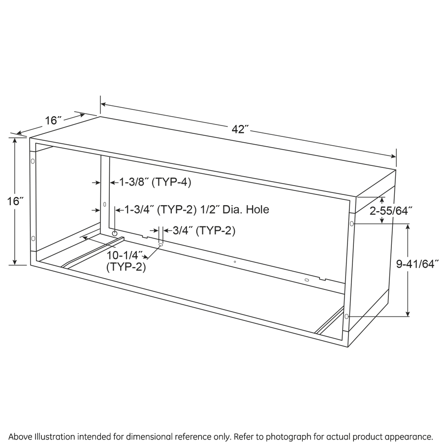 Ge Appliances RAB8116B Quick Snap Wall Sleeve 16