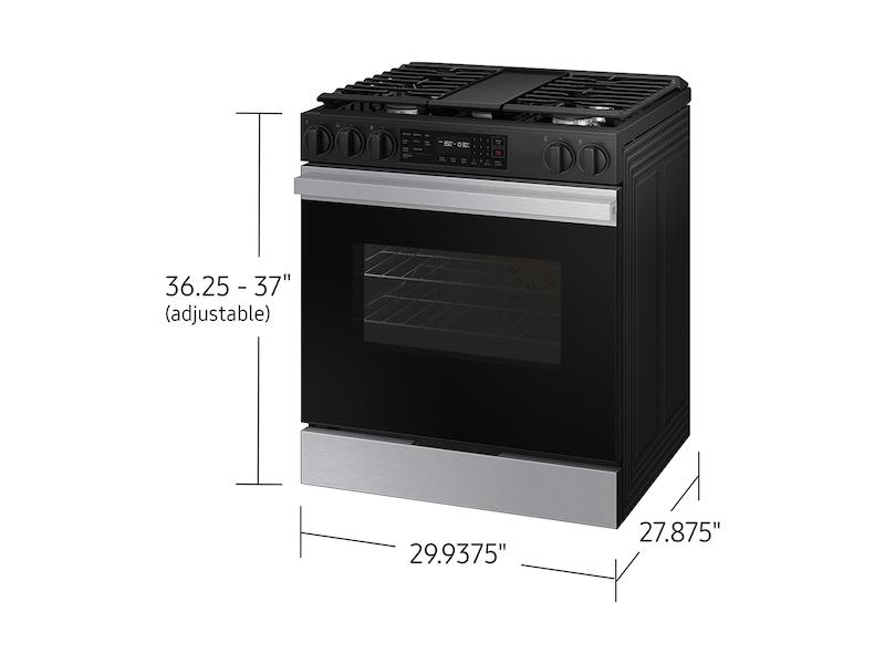 Samsung NSG6DG8300SR Bespoke 6.0 Cu. Ft. Smart Slide-In Gas Range With Air Fry & Precision Knobs In Stainless Steel