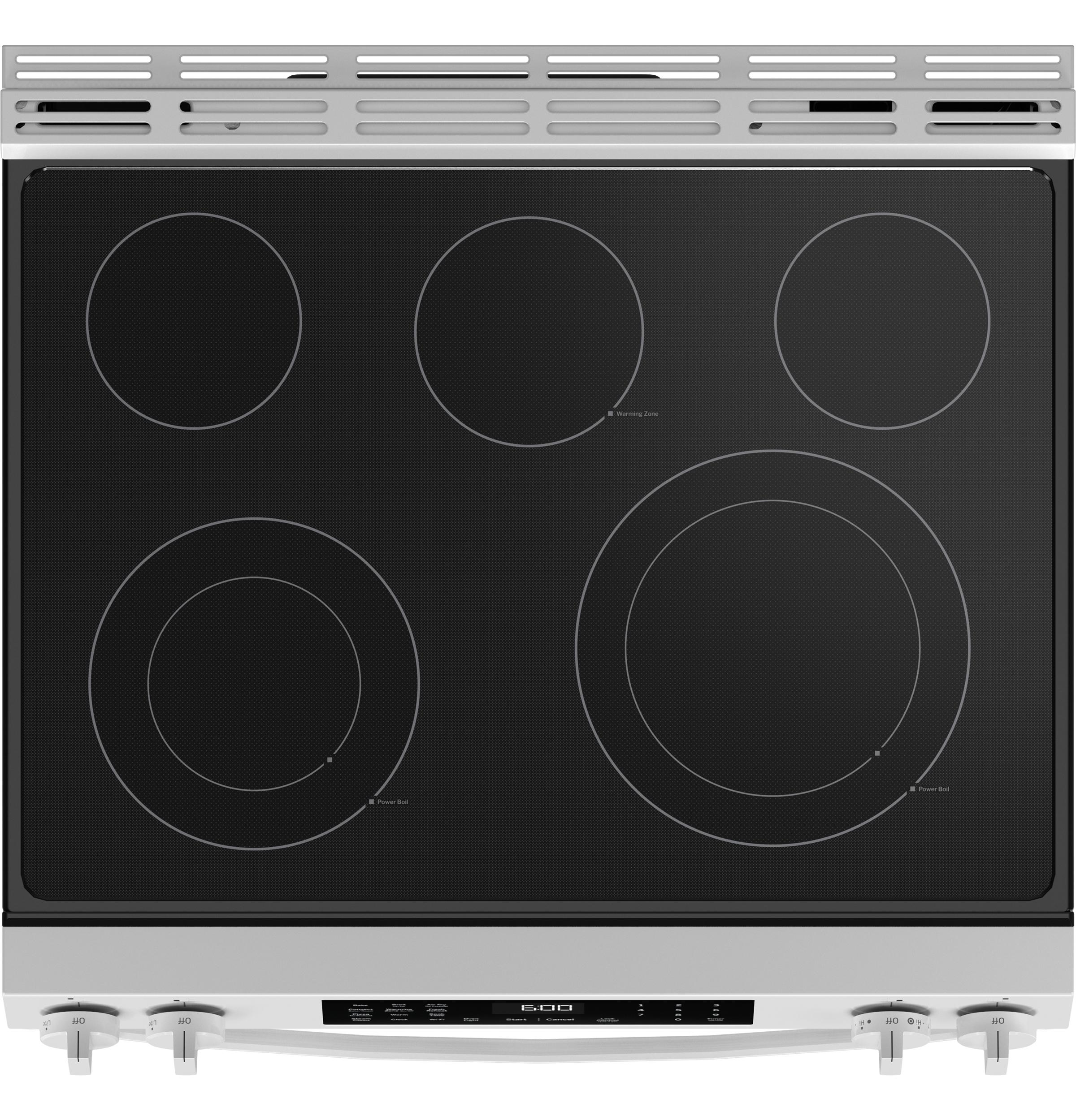 Ge Appliances GRS600AVWW Ge® 30" Slide-In Electric Convection Range With No Preheat Air Fry And Easywash™ Oven Tray