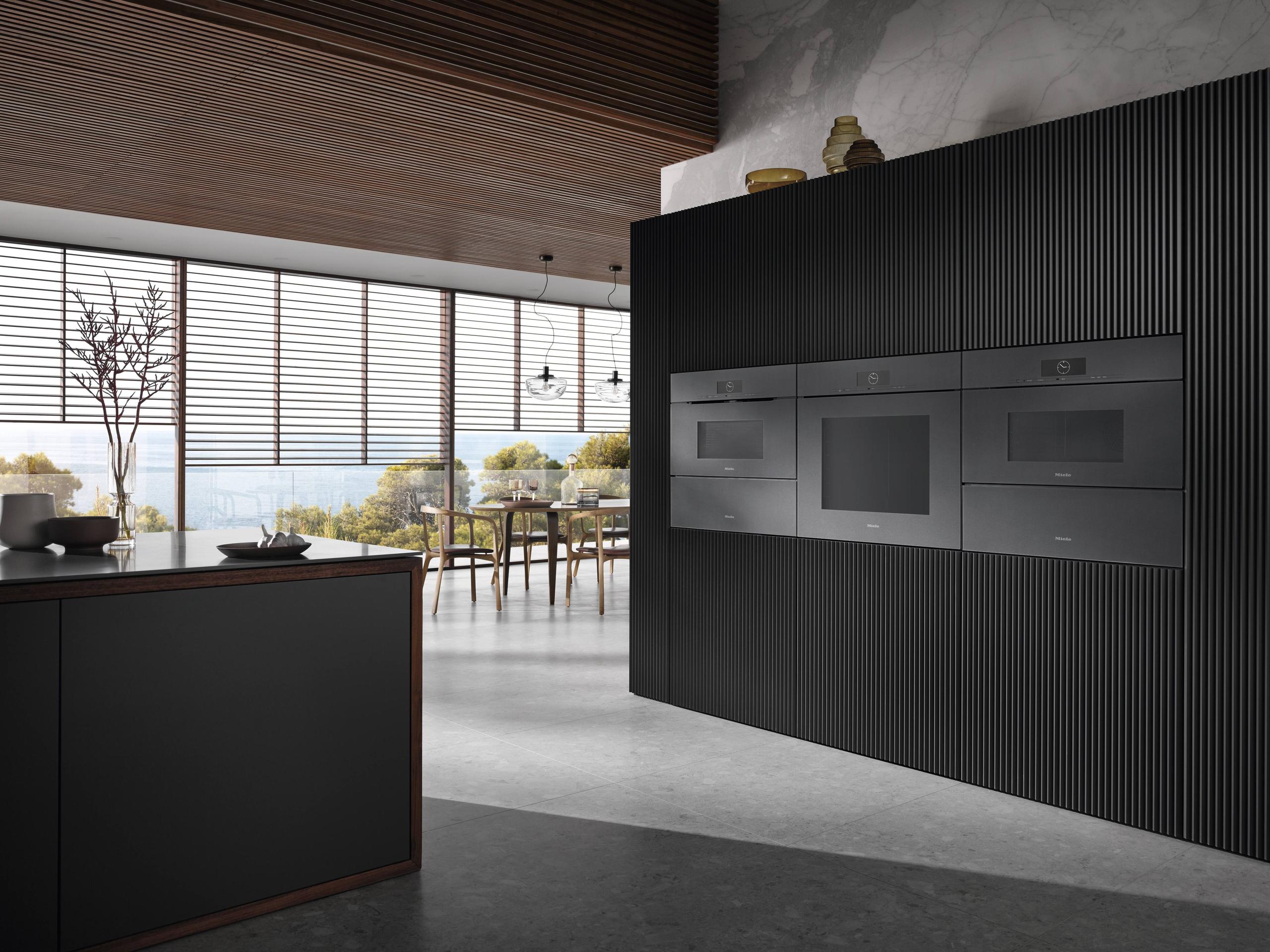Miele H7870BMXGG H 7870 Bmx Graphite Grey - 30" Handleless Compact Speed Oven In A Perfectly Combinable Design With Automatic Programs And Roast Probe.