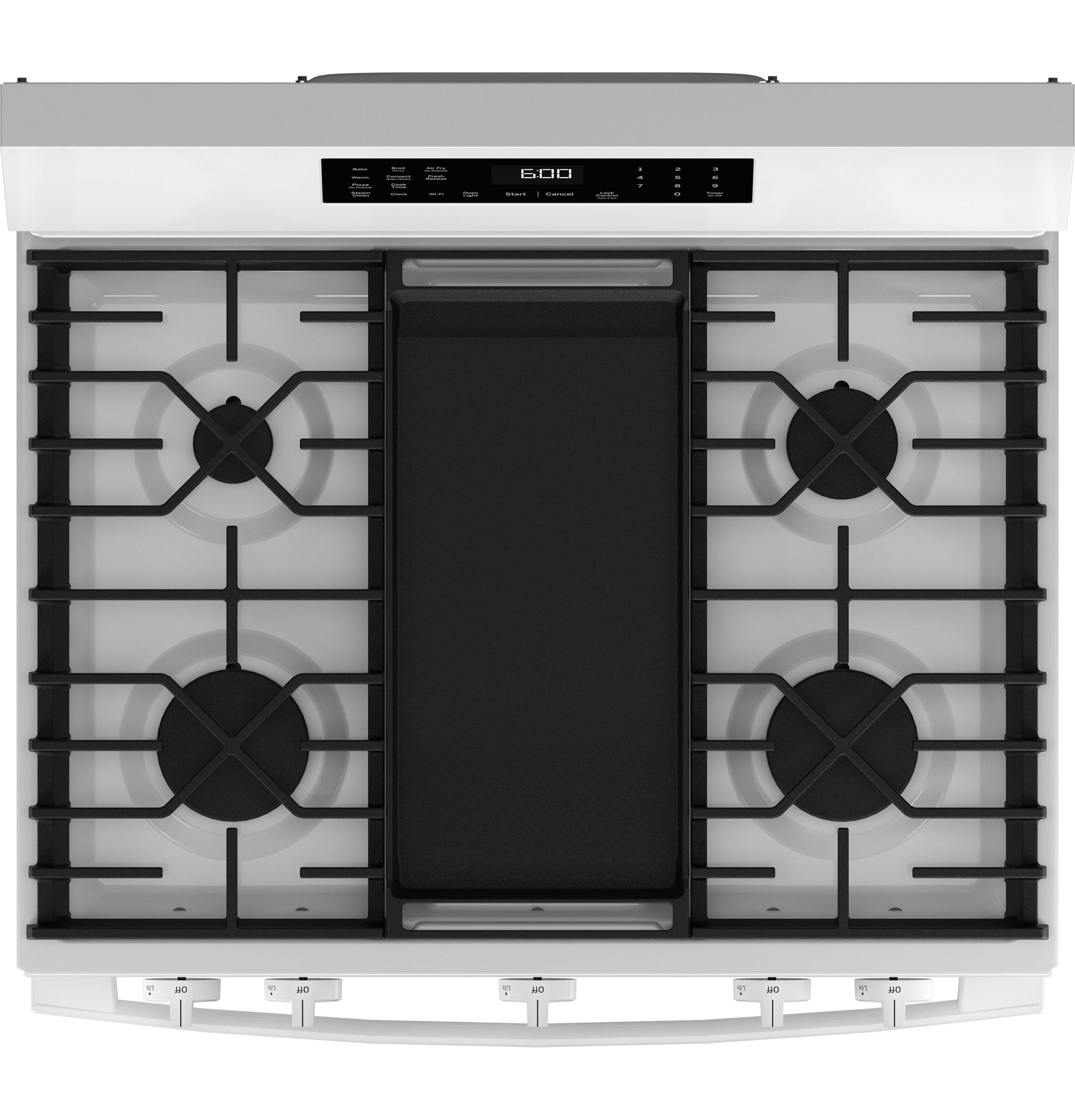 Ge Appliances GGF600AVWW Ge® 30" Free-Standing Gas Convection Range With No Preheat Air Fry And Easywash™ Oven Tray