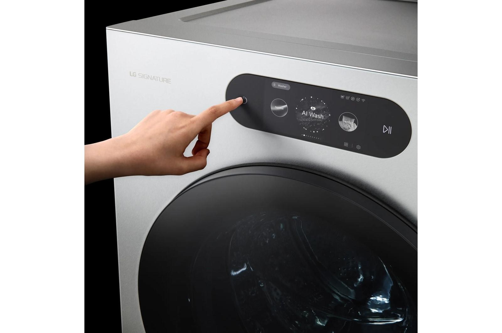 Lg WM9900HSA Lg Signature 5.8 Cu. Ft. Mega Capacity Smart Front Load Washer With Built-In Intelligence, Turbowash® 360(Degree), Ezdispense® And Touch Lcd Control