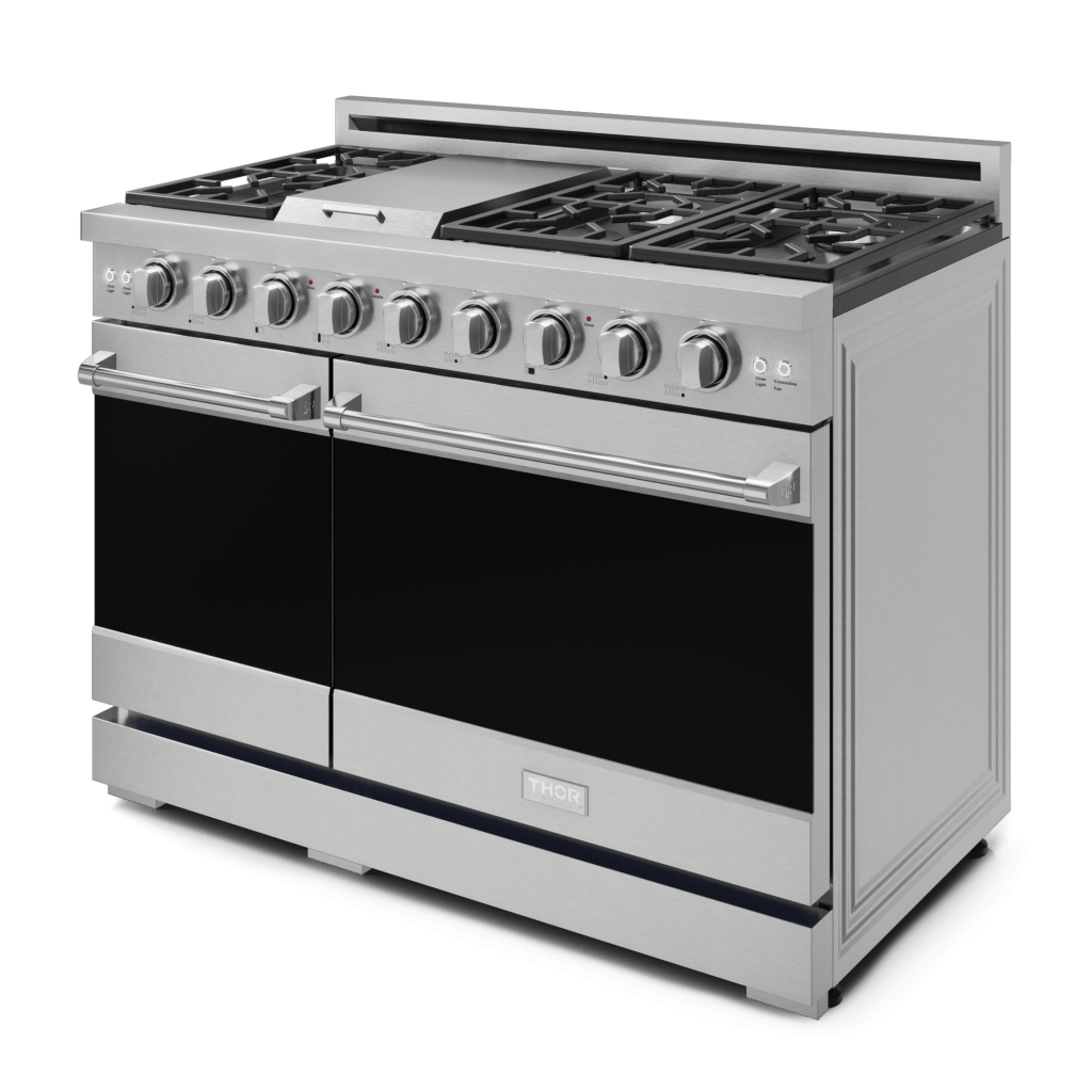 Thor Kitchen RSG48E 48 Inch Professional Gas Range With Pro-Style Knobs In Stainless Steel Gordon Ramsay Series - Rsg48E