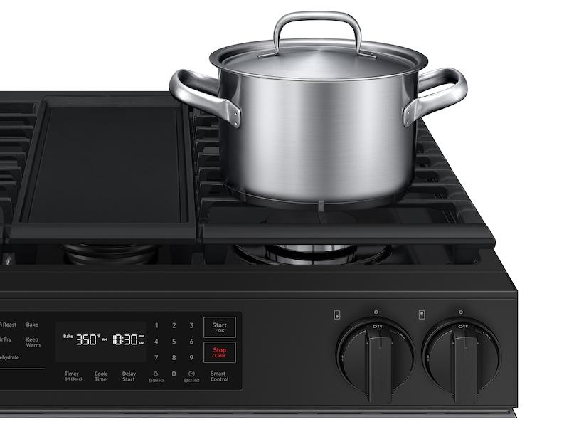 Samsung NSG6DG8300SR Bespoke 6.0 Cu. Ft. Smart Slide-In Gas Range With Air Fry & Precision Knobs In Stainless Steel