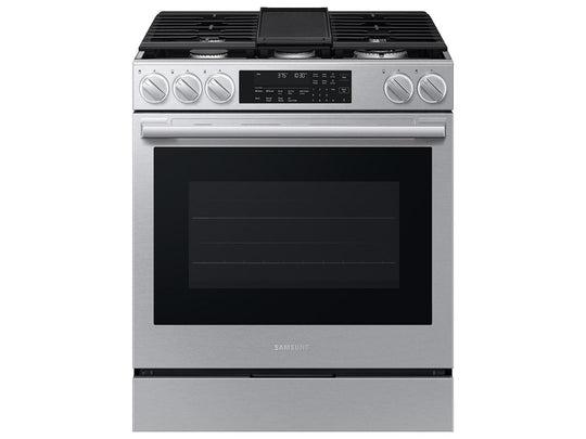 Samsung NSG90H60SR Bespoke Smart Slide-In Gas Range Pro Style Elite Design Illuminated Knobs Air Fry Max
