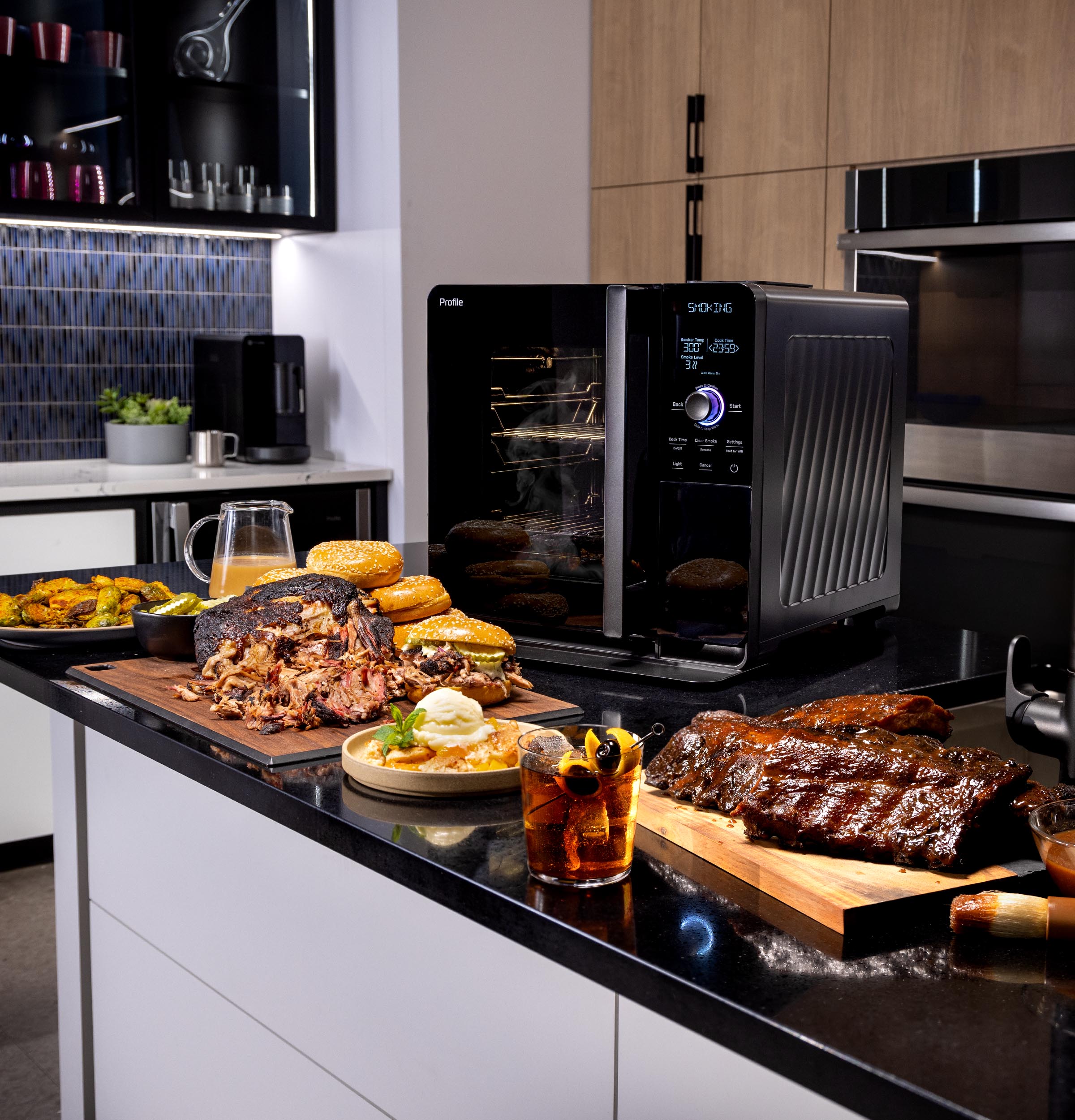 Ge Appliances P9SBAAS6VBB Ge Profile™ Smart Indoor Smoker