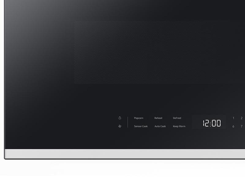 Samsung ME21DB650012 Bespoke 2.1 Cu. Ft. Over-The-Range Microwave With Edge To Edge Glass Display In White Glass