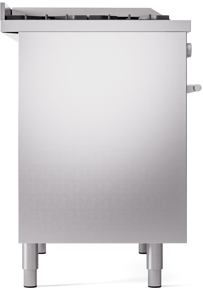 Ilve UPD40FWMPSSLP Professional Plus Ii 40 Inch Dual Fuel Liquid Propane Freestanding Range In Stainless Steel With Trim