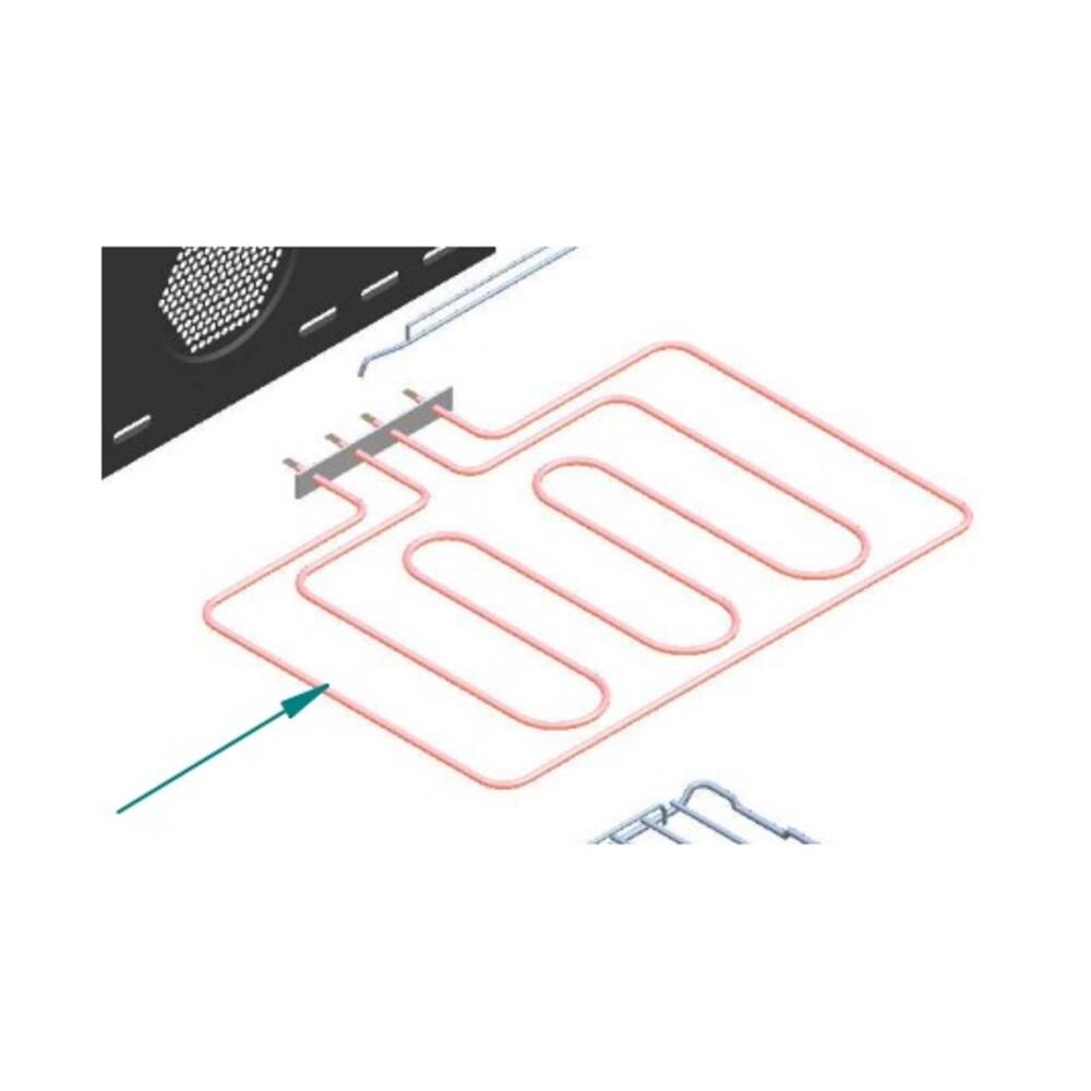 Ilve A45838 Ilve Parts A/458/38 Top/Grill Resistance W900/2200 V230