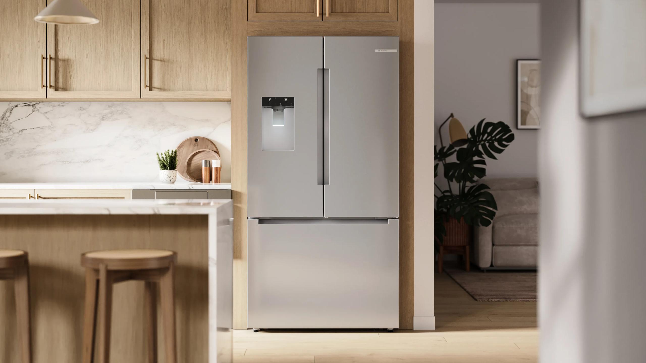 Bosch B36CD10ENS 100 Series French Door Bottom Mount Refrigerator 36" Stainless Steel (With Anti-Fingerprint), Total No Frost