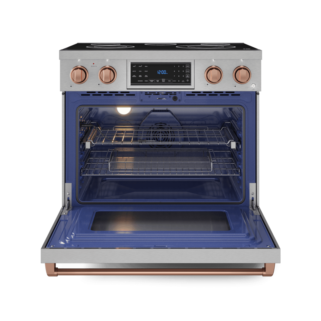 Thor Kitchen RSE36RSG 36 Inch Professional Electric Range With Tilt Panel Touch Control In Stainless Steel/Rose Gold Gordon Ramsay Series - Rse36-Rsg