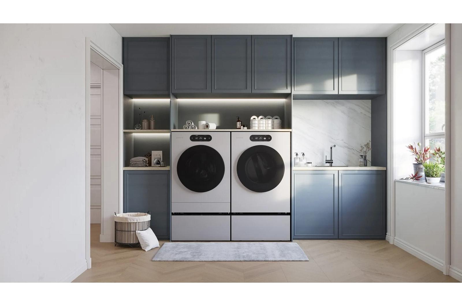 Lg DLEX9900S Lg Signature 9.0 Cu. Ft. Mega Capacity Smart Front Load Electric Dryer With Built-In Intelligence, Turbosteam® And Touch Lcd Control