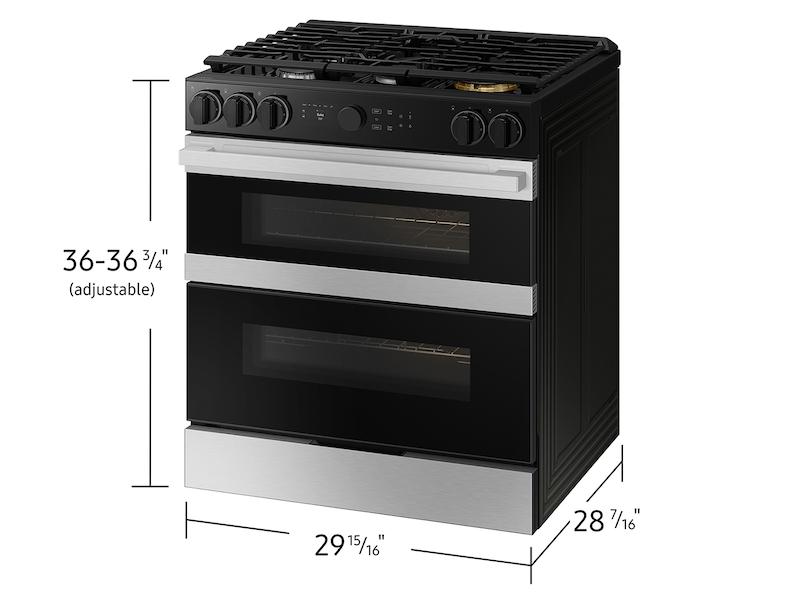 Samsung NSY6DG8550SR Bespoke Smart Slide-In Dual Fuel Range 6.3 Cu. Ft. With Flex Duo™ & Illuminated Precision Knobs In Stainless Steel