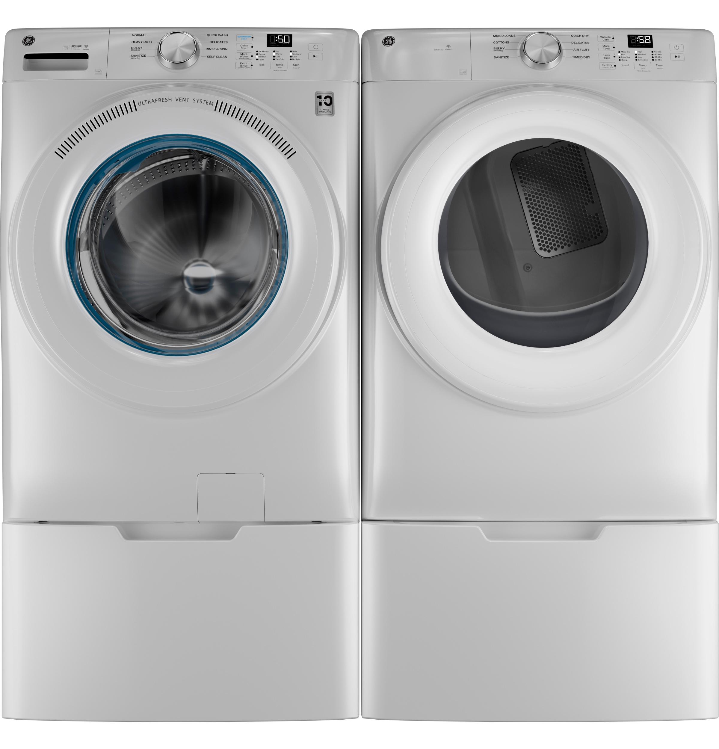 Ge Appliances GFD35GSSYWW Ge® Energy Star® 7.8 Cu. Ft. Capacity Smart Front Load Gas Dryer