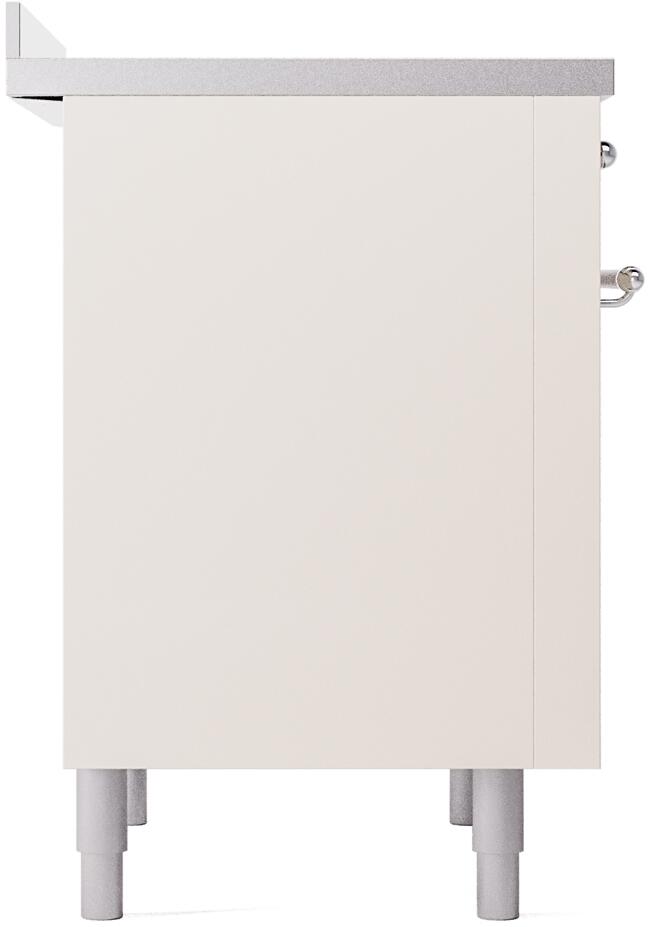 Ilve UPI366NMPAWC Nostalgie Ii 36 Inch Electric Freestanding Range In Antique White With Chrome Trim