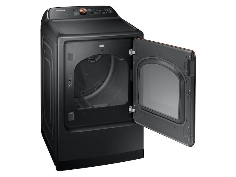 Samsung DVG54CG7550V 7.4 Cu. Ft. Smart Gas Dryer With Pet Care Dry And Steam Sanitize+ In Brushed Black