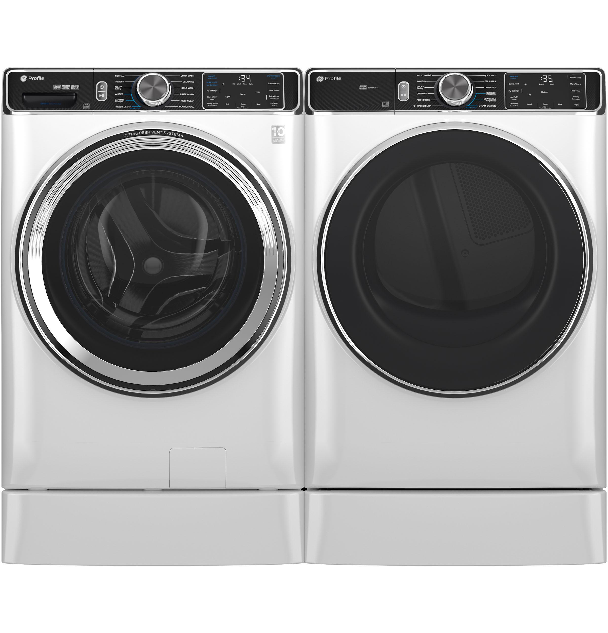 Ge Appliances PFD87GSSVWW Ge Profile™ 7.8 Cu. Ft. Capacity Smart Front Load Gas Dryer With Steam And Sanitize Cycle