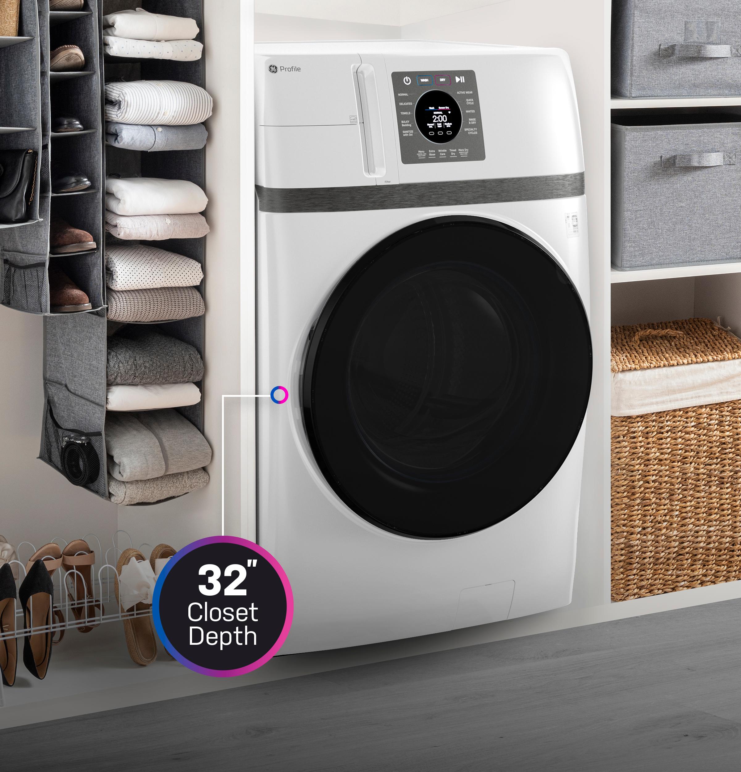 Ge Appliances PFQ83HSSWWW Ge Profile™ Energy Star® 4.6 Cu. Ft. Capacity Ultrafast Combo With Ventless Inverter Heat Pump Technology Washer/Dryer