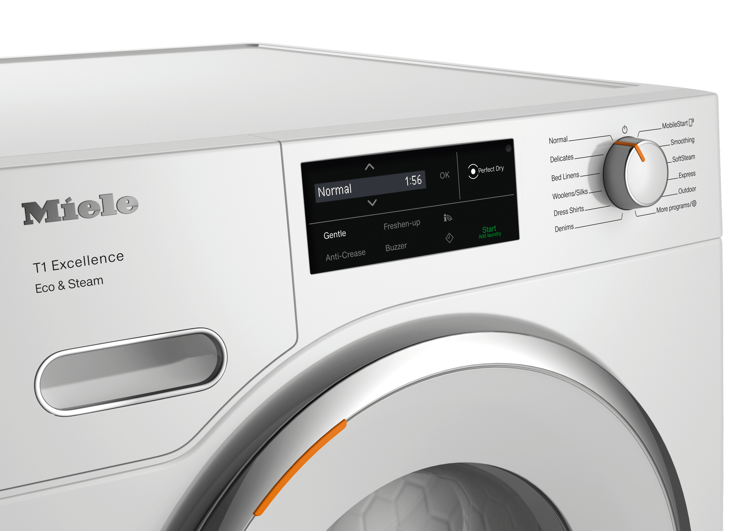 Miele TXI680WP Txi680Wp Eco & Steam Lotus White - T1 Heat-Pump Dryer: 18Lb Comfortsensor Steamfinish Honeycomb Drum Fragrancedos Miele@Home