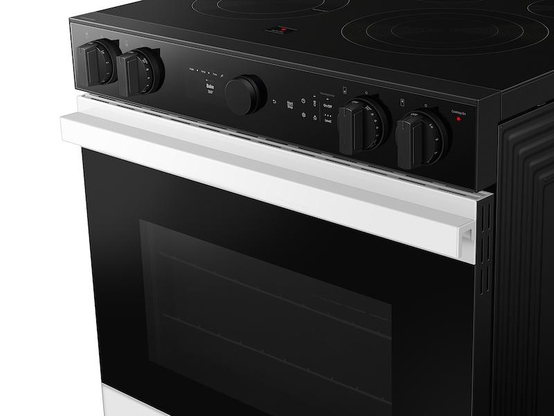 Samsung NSE6DB850212 Bespoke 6.3 Cu. Ft. Smart Slide-In Energy Star® Certified Electric Range With Air Fry In White Glass