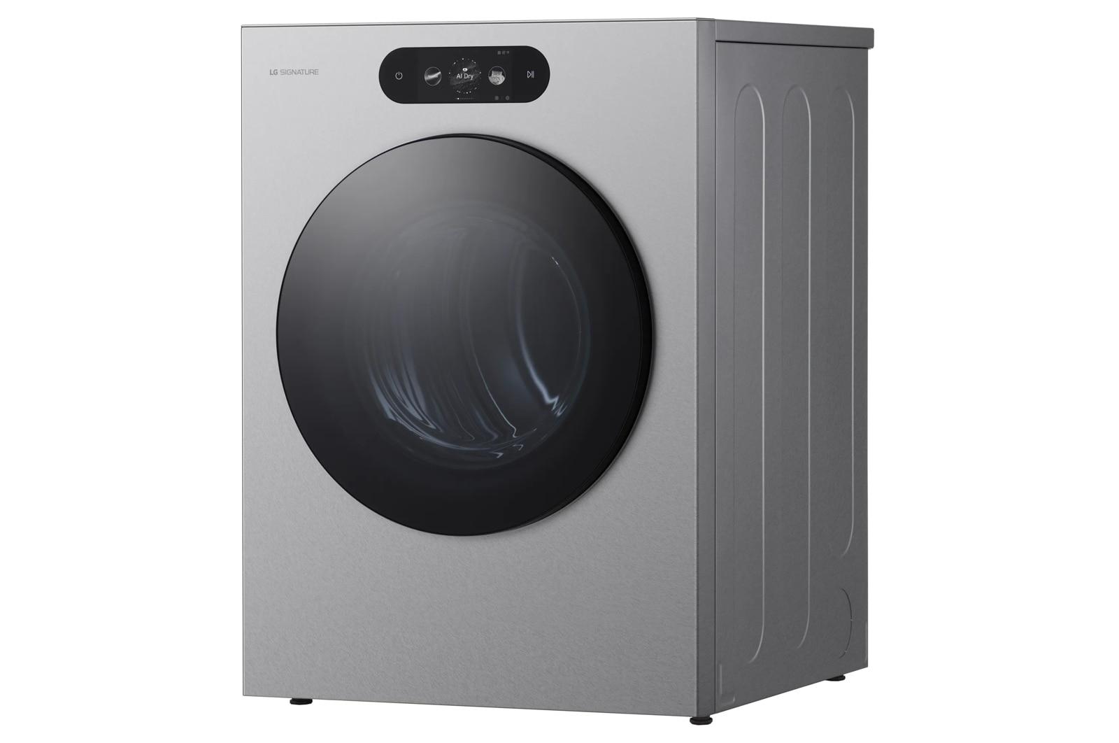 Lg DLEX9900S Lg Signature 9.0 Cu. Ft. Mega Capacity Smart Front Load Electric Dryer With Built-In Intelligence, Turbosteam® And Touch Lcd Control