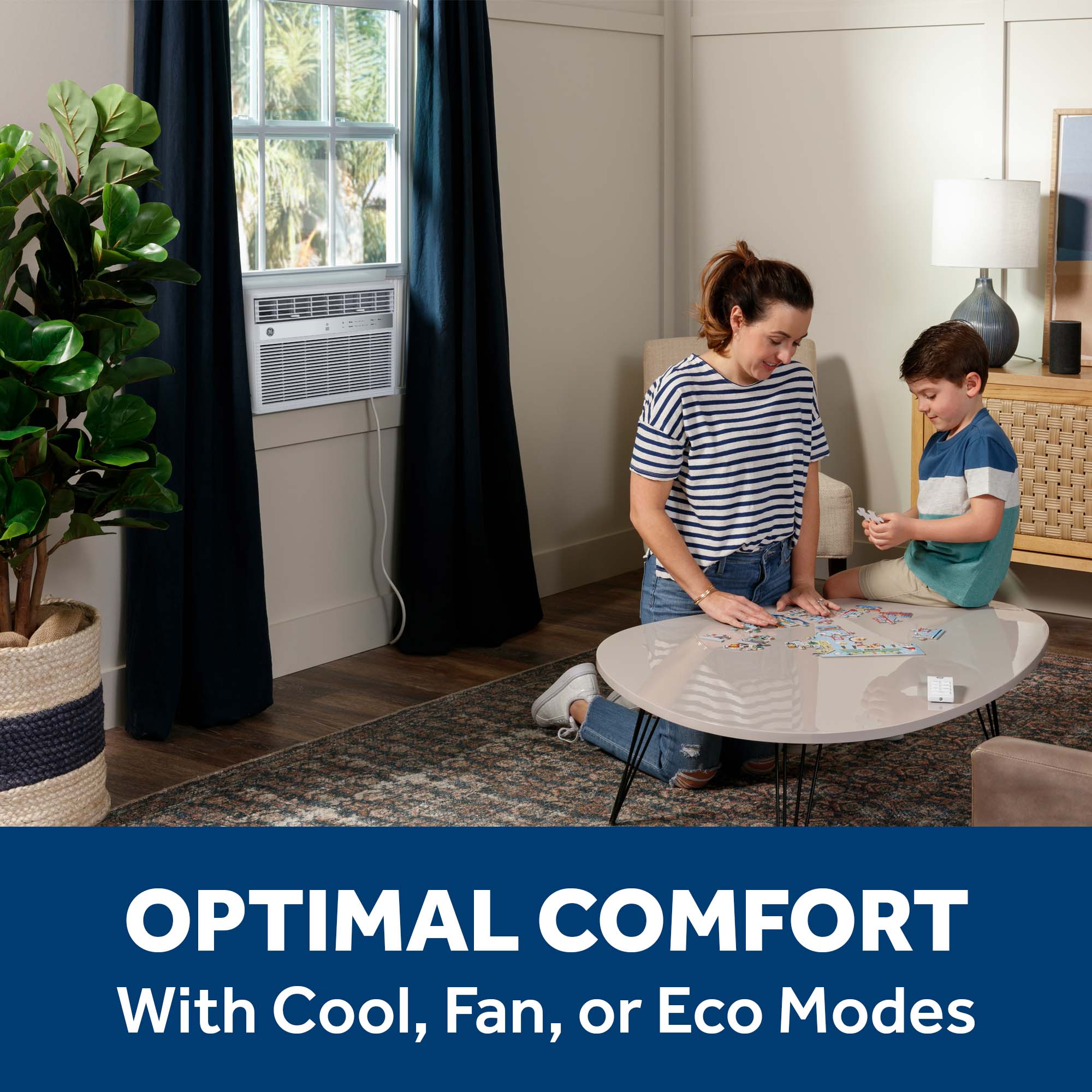 Ge Appliances AWES08WWF Ge® 8,000 Btu Smart Electronic Window Air Conditioner For Medium Rooms Up To 350 Sq. Ft.